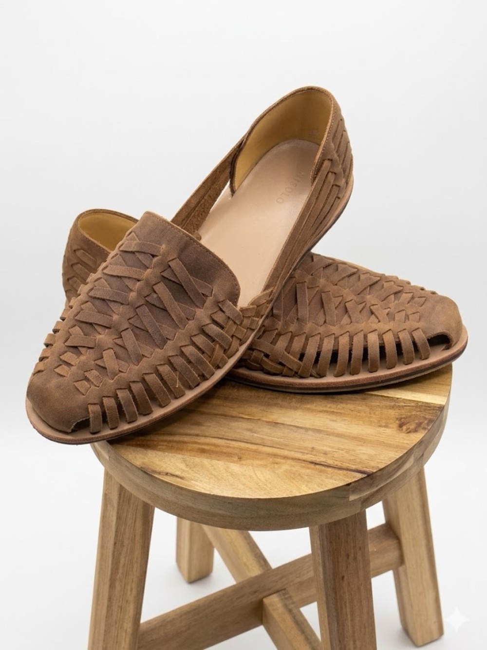 Nisolo Tobacco Suede Leather Huarache Sandal 11.5